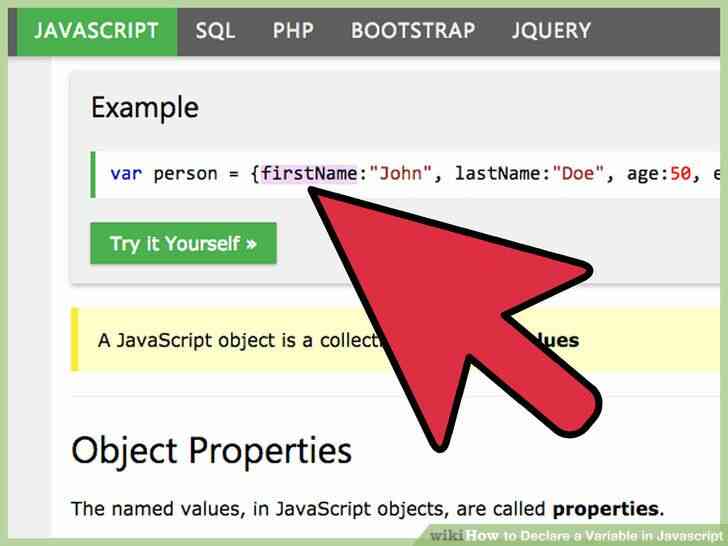 Image intitulée Déclarer une Variable en Javascript à l